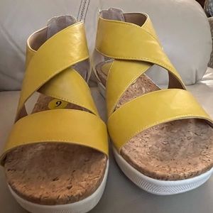 Adrienne Vittadini Sport sandals in mustard color